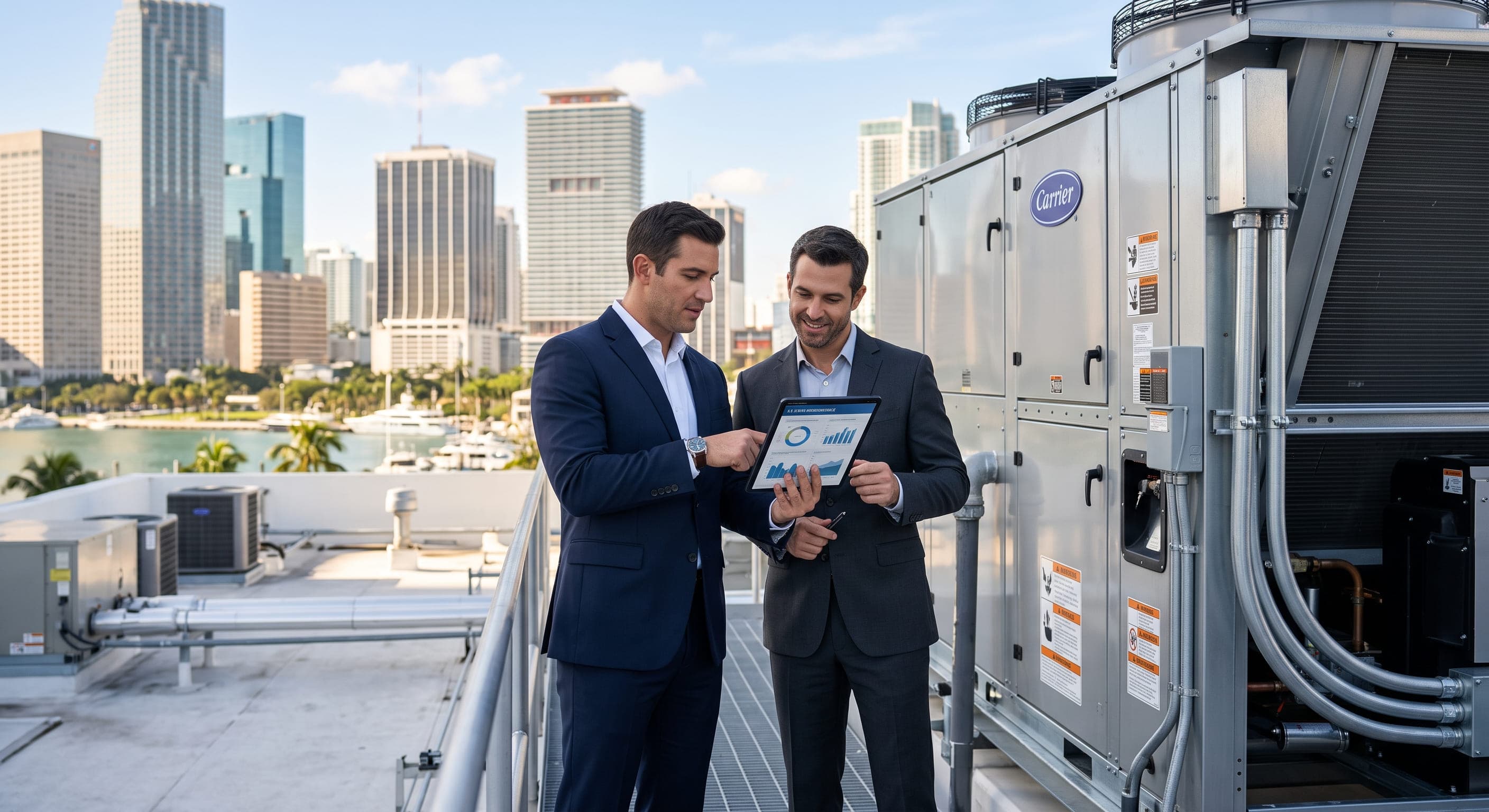 Business meeting for HVAC acquisition